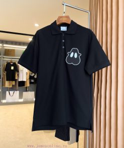 Monster Pattern Beaded Cotton Loose Polo ShirtBUR's Flagship Product The Treasure Of The Town S y3wmika4