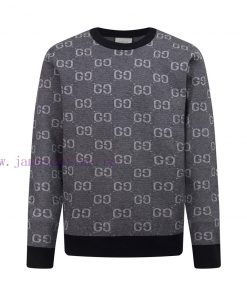 Gucci GG Knitted Cotton Jacquard Sweater Versatile For Men And Women Brand Iconic Elements Cont nf2hgco3