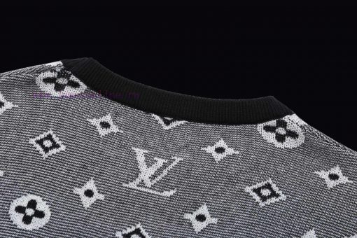Louis Vuitton Front And Back Full Body Jacquard Woolen Short SleevesThis Short Sleeved Knitted susxewub - Image 9