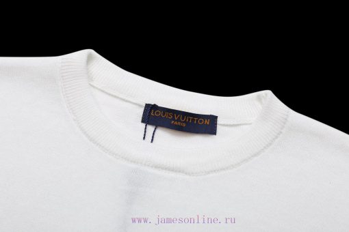 .Louis Vuitton Front Jacquard Woolen Short Sleeved ShirtThis Short Sleeved Knitted Sweater Is M 5pkp51c0 - Image 6