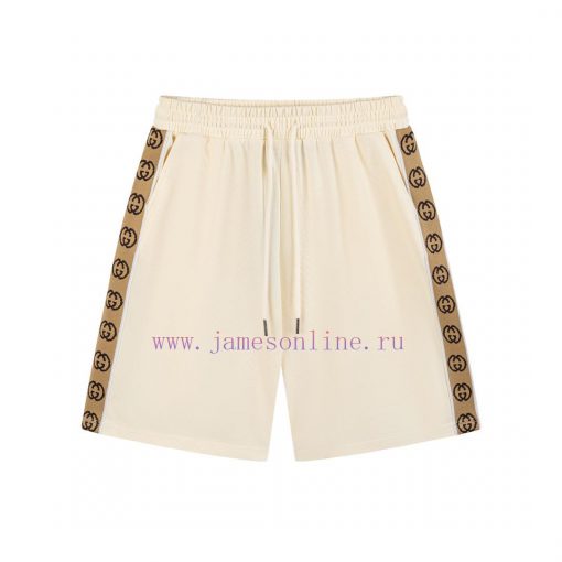 Set Style Gucci GUCCI Classic Explosive Elastic Waistband Double G Ribbon Splicing Couple's Cas mn3pf9yk