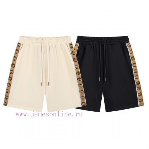 Set Style Gucci GUCCI Classic Explosive Elastic Waistband Double G Ribbon Splicing Couple's Cas mn3pf9yk - Image 4