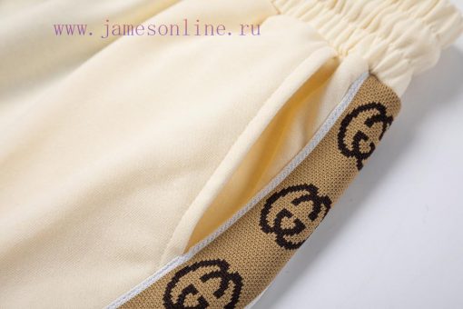 Set Style Gucci GUCCI Classic Explosive Elastic Waistband Double G Ribbon Splicing Couple's Cas mn3pf9yk - Image 7