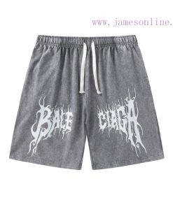 Balenciaga 2025 New Three-dimensional Hollow Letter Logo Unisex Casual ShortsCustomized 380g Lo 11xhtahr