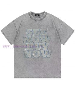 Balenciaga Balenciaga 2025 New SEE NOW BUY NOW Letter Logo Unisex Short Sleeved T-shirtCustomiz wduf0dm4