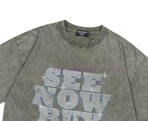 Balenciaga Balenciaga 2025 New SEE NOW BUY NOW Letter Logo Unisex Short Sleeved T-shirtCustomiz ii3utazi - Image 5
