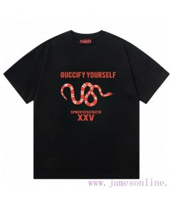Gucci 2025 New Limited Edition Snake Shaped GUCCIFY YOURSELF Letter Logo Unisex Short Sleeved T bka2b41t