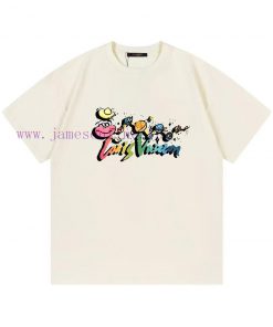 LV Louis Vuitton 2025 New Fun Colorful Serpentine Letter Logo Men's And Women's Short Sleeved T fwbqpiyv