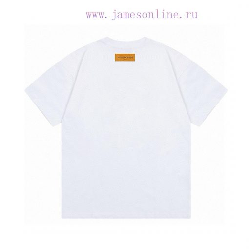 LV Louis Vuitton 2025 New Fun Colorful Serpentine Letter Logo Men's And Women's Short Sleeved T fvqda5l3 - Image 3