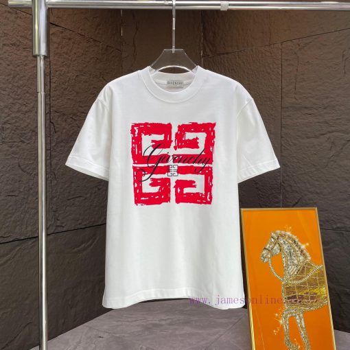 P Givenchy Givenchy*2025 Spring/Summer New Short Sleeved T-shirtHeavy Duty Pure Cotton Letter P wj6mdrbz