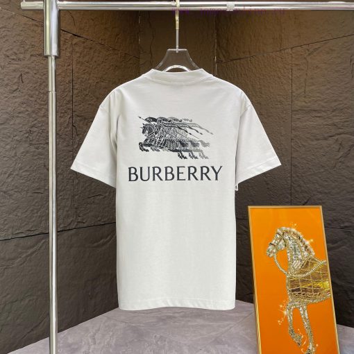 P Burberry * Burberry*2025 Spring/Summer New Short Sleeved T-shirtHeavy Duty Pure Cotton Warhor w1vwfjo1 - Image 7