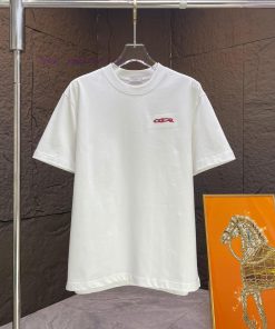 P Dior Dior*2025 Spring/Summer New Short Sleeved T-shirtHeavy Duty Pure Cotton Letter Logo Embr bsys1yyq