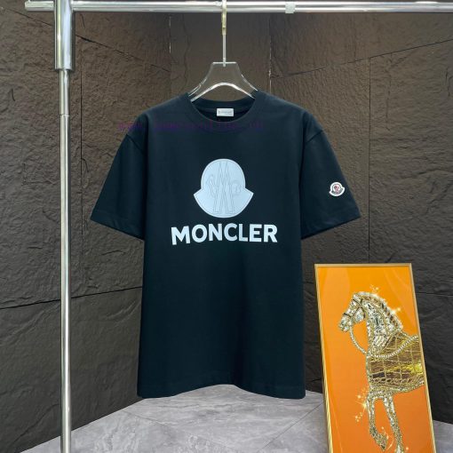 P MONCL * Mask Mouth*2025 Spring/Summer New Short Sleeved T-shirtHeavy Duty Pure Cotton Letter sogxhqbl - Image 2