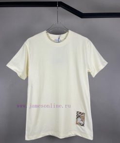 Burberry Spring/Summer 2025 Equestrian Knight Plaid Cotton Short Sleeved T-shirt With Appliqu é 7unvg9st
