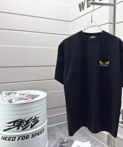 P Fendi Fendi*2025 Spring/Summer New Short Sleeved T-shirtHeavy Duty Pure Cotton Personalized E c1xwpdfl