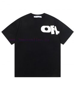 ️  OFF-WHITE Alphabet Sleeve Splicing Large LOGO PrintOriginal Fabric Official Short Sleeved T- 5n4hrmuk