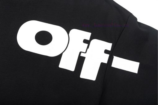 ️  OFF-WHITE Alphabet Sleeve Splicing Large LOGO PrintOriginal Fabric Official Short Sleeved T- 5n4hrmuk - Image 4