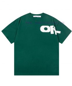 ️  OFF-WHITE Alphabet Sleeve Splicing Large LOGO PrintOriginal Fabric Official Short Sleeved T- yupqyqo2