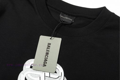 ️BALENCIAGA Balenciaga Interlocking PrintLogo Logo Print Exquisite Upgrade Short Sleeved T-shir z9bfs6v0 - Image 4