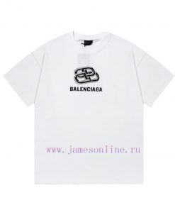 ️BALENCIAGA Balenciaga Interlocking PrintLogo Logo Print Exquisite Upgrade Short Sleeved T-shir zpbuyw6w