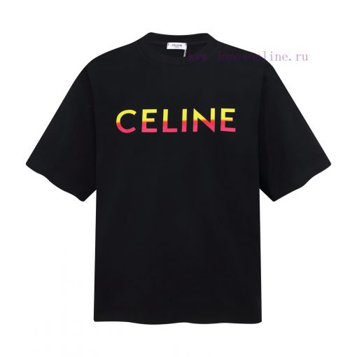 CELINE Logo Printed Short Sleeved T-shirt Fabric Is Made Of 260g 32 Count Double Yarn Fabric Wi fd7a4ftm - Image 2
