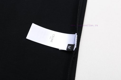CELINE Logo Printed Short Sleeved T-shirt Fabric Is Made Of 260g 32 Count Double Yarn Fabric Wi fd7a4ftm - Image 9