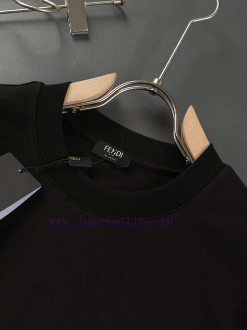 FD 3D Double Sleeve Full Flower Short Sleeve T-shirtFENDI/Fendi Trendy Brand High Quality Class ohamm6pc - Image 5