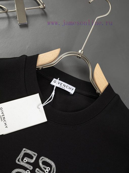 GVC 25SS Latest And Top Of The Line Givenchy Letter Twisted Position Picture Round Neck Short S hf8gx28n - Image 8
