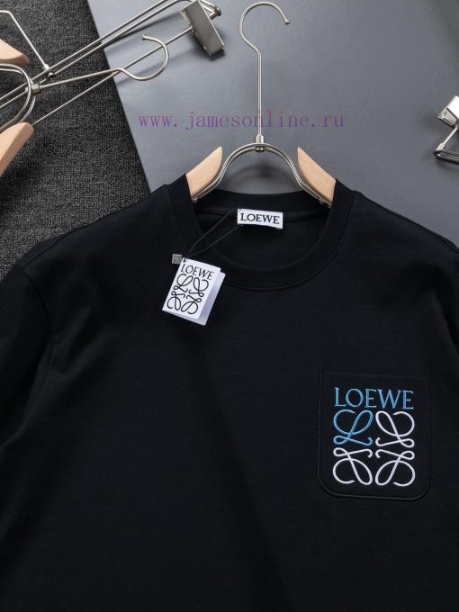 LOEWE Micro Wide Edition S-Xl25ss Latest And Top Of The Line Color Blocking Logo Pocket 🪡 Round f5xilh6n - Image 5