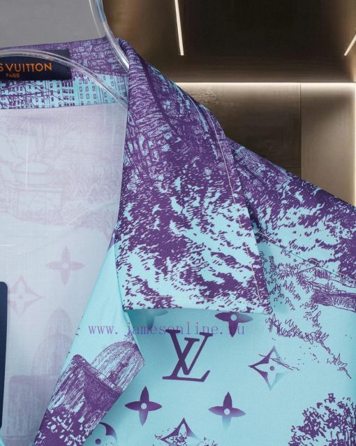 LV Louis Vuitton's Popular Short Sleeved Shirt With City Scenery Fragment Pattern 2025ss Offici lk5o9zby - Image 8