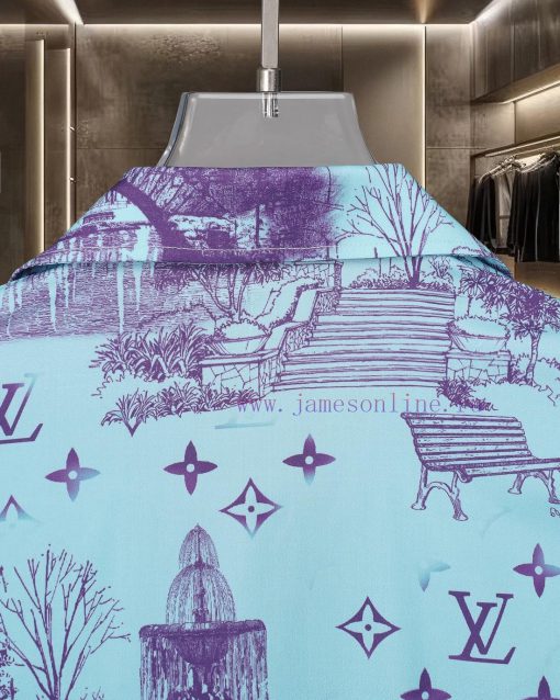 LV Louis Vuitton's Popular Short Sleeved Shirt With City Scenery Fragment Pattern 2025ss Offici lk5o9zby - Image 10