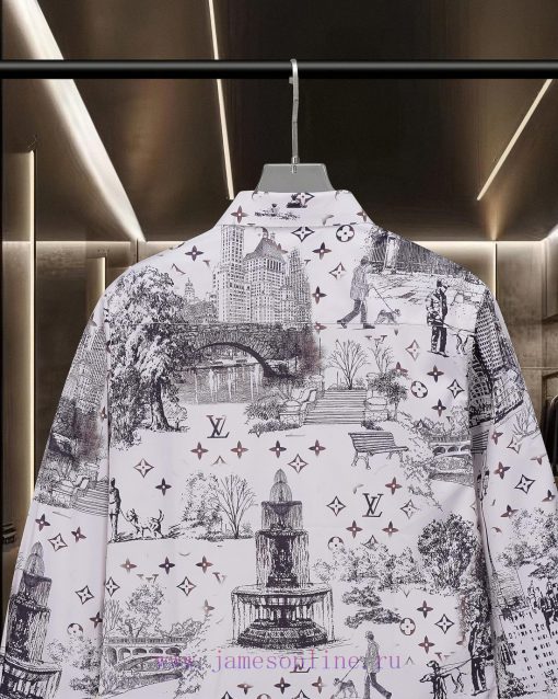 LV Louis Vuitton's Hot Selling Item Is Coming In The City View Fragment Pattern Long Sleeved Sh 3cb1bad9 - Image 5