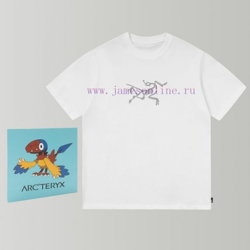 Gift Box Style A116-1 Size XS-S-M-L Black And White UnisexARCTERYX Classic Logo Short Sleeved S egmgb54k