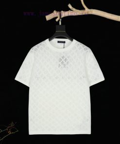 Louis Vuitton Front And Back Hollow LV Flower Knitted 🧶 Woolen Short SleevesThis Short Sleeved 5nagddyf