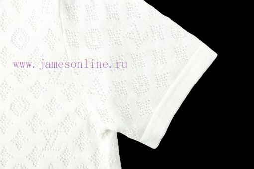 Louis Vuitton Front And Back Hollow LV Flower Knitted 🧶 Woolen Short SleevesThis Short Sleeved 5nagddyf - Image 7