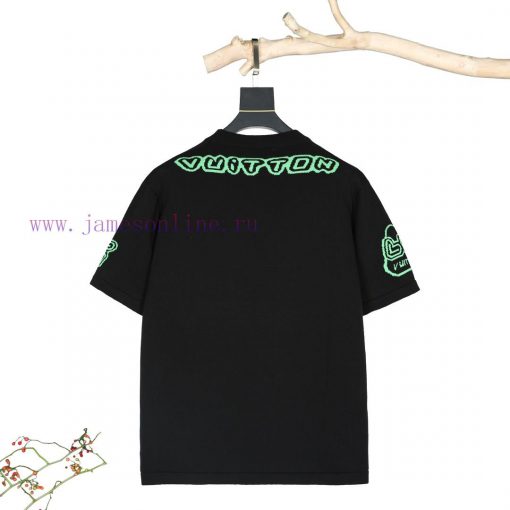 Knitted Sweater Short SleevedRelying On Jacquard Inlay Technology Using Technological Yarn To D r52h3fab - Image 3