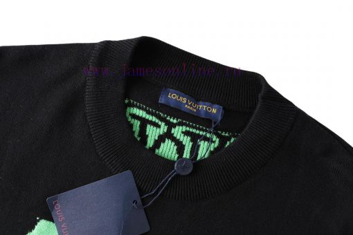 Knitted Sweater Short SleevedRelying On Jacquard Inlay Technology Using Technological Yarn To D r52h3fab - Image 4