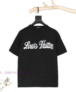 Louis Vuitton Classic Jacquard Knitted Woolen Short Sleeved T-shirtThis Short Sleeved Knitted S zdk448ge