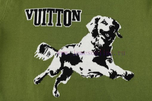.Louis Vuitton Front And Back Jacquard Knitted 🧶 Woolen Short SleevesThis Short Sleeved Knitted n9pkc2n4 - Image 6