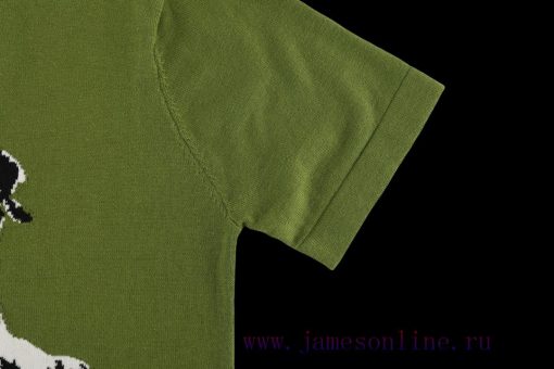 .Louis Vuitton Front And Back Jacquard Knitted 🧶 Woolen Short SleevesThis Short Sleeved Knitted n9pkc2n4 - Image 7