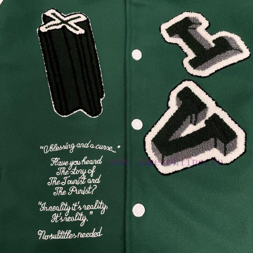 Louis Vuitton Classic Baseball Jacket From The Wizard Of OzCustom Woven And Dyed 900g Cashmere yqbwfmiz - Image 4