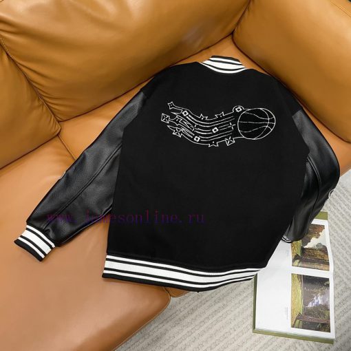 LV Collaboration NBA | Louis Vuitton 23ss Baseball Jacket LOUIS VUITTON X NBA 60% Wool+40% Orga 6kafqbwo - Image 3