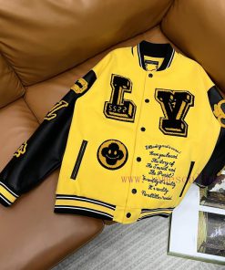 Louis Vuitton 2023ss Runway Style Yellow And Black Baseball Jacket JacketIt Took One Month To O qlunk7n0