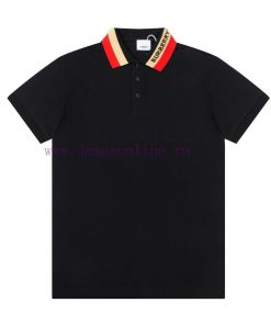 Burberry Spring And Summer Polo Shirt New Collar Letter Jacquard Logo Logo Logo Customized Lett iioh00v1