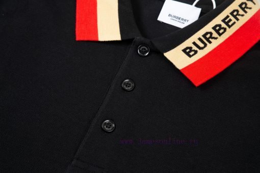 Burberry Spring And Summer Polo Shirt New Collar Letter Jacquard Logo Logo Logo Customized Lett iioh00v1 - Image 6