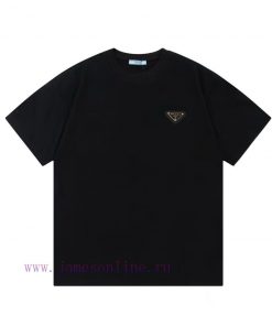 Prada 2025 New Customized Triangle Logo Short Sleeve T-shirt For Men And WomenCustomized 280g 1 fwer8xvy