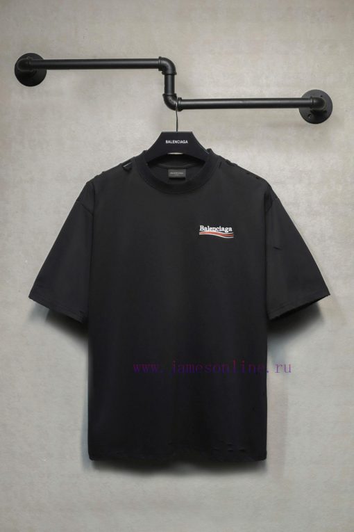 𝐁 A 𝐋 EN 𝐂 IA 𝐆 A Coke Hole Embroidered Short Sleeve T-shirt240 Gram Weight Abrasion Cutting An msjvg8nr