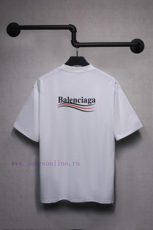 𝐁 A 𝐋 EN 𝐂 IA 𝐆 A Classic Cola Printed Short Sleeved T-shirt240 Gram Weight Washing Water Treat u43xke16 - Image 3