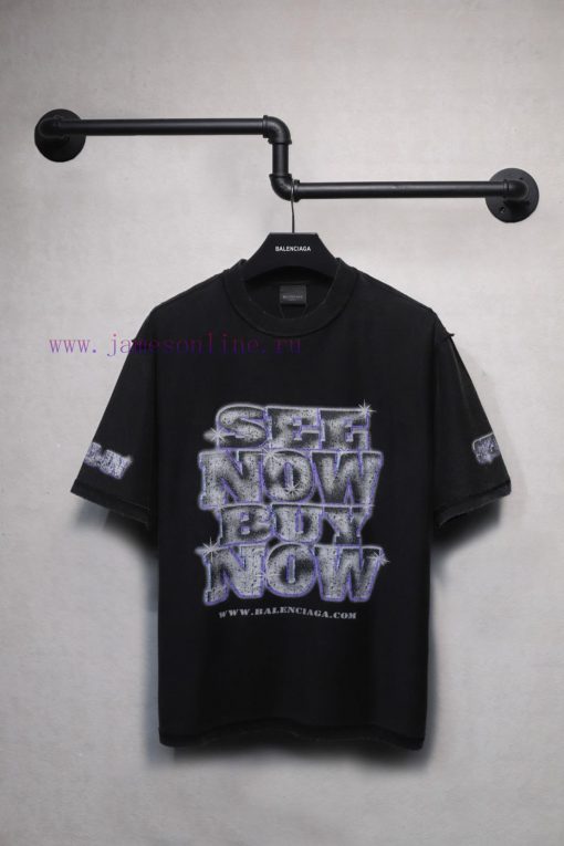 𝐁 A 𝐋 EN 𝐂 IA 𝐆 A Diamond Letter Printed Anti Car Short Sleeved T-shirtReverse Stitching Design zh70iqiw - Image 2