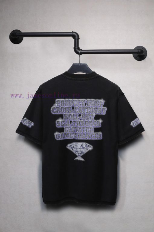 𝐁 A 𝐋 EN 𝐂 IA 𝐆 A Diamond Letter Printed Anti Car Short Sleeved T-shirtReverse Stitching Design zh70iqiw - Image 3